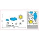 thumbnail image 2 of Hello Kitty Sun Cloud Princess Niños Habitación Decoración de pared Pegatinas de dibujos animados Papel tapiz Calcomanías autoadhesivas, 11 Feliz Sencillez, 2 of 3