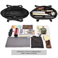 thumbnail image 3 of FORMRS Canvas Laptop Tote Bag for Women with 15.6" Computer Compartments Shoulder Handbag, Abstract Floral, 3 of 7