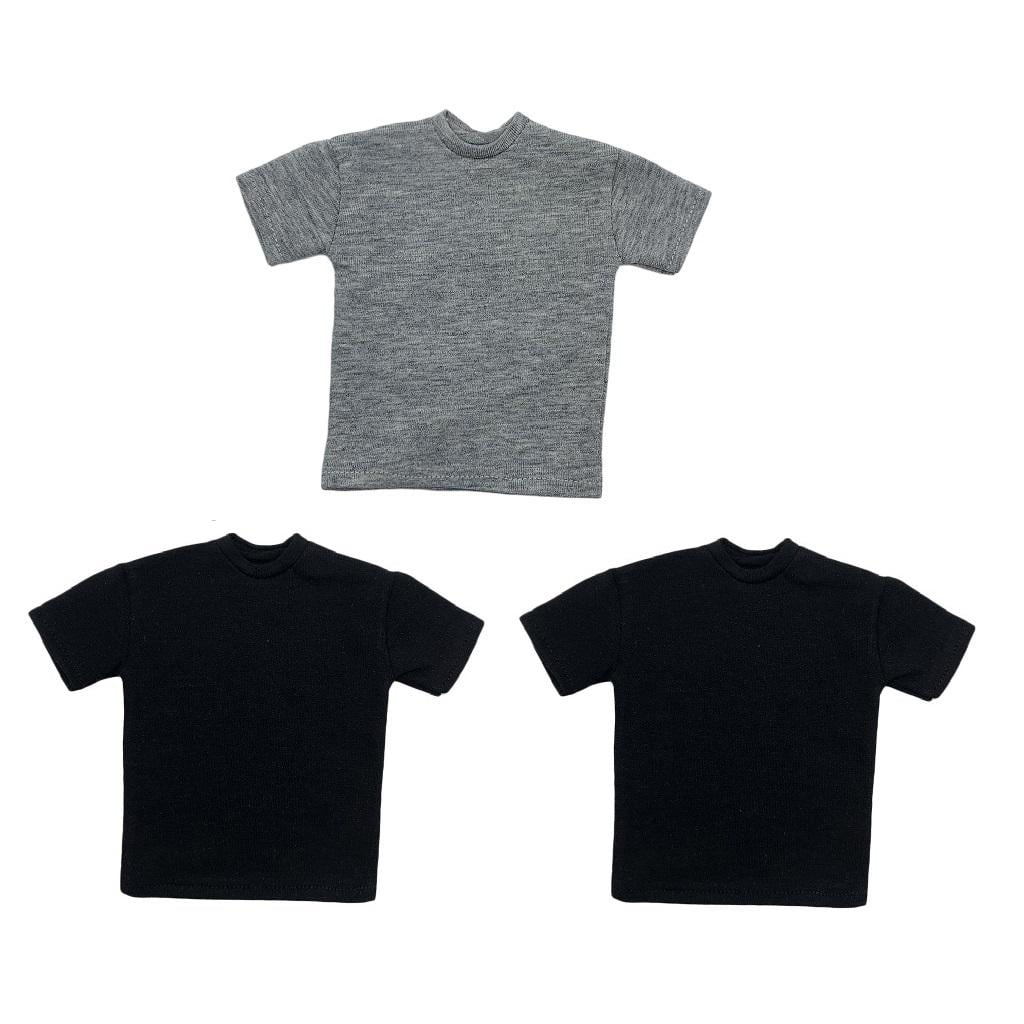 Toyers 1/6 T001 T-shirt Tops Clothes For 12inch Male HT Action Figure Body Toys 