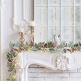 thumbnail image 4 of onlyliua Liquidación de Ahorro de Verano Nueva Decoración Navideña de Ratán con Frutos Rojos, Arreglo Pinos de Hojas Arco de Ratán de Plastico, Decoración Navideña de Ratán, 4 of 6