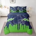 thumbnail image 3 of 7 Pcs Comforter Set Queen Size, Football Bed in a Bag with Flat Sheet and Fitted Sheet and Adults,Sports Bedding Set with Pillowcase and Sham(Seattle), 3 of 5