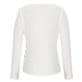 thumbnail image 5 of Odeerbi Solid Color Base Layer for Women 2025 Sexy Deep V-neck Long Sleeve Casual Blouse Shirt Tops Undershirt White, 5 of 6