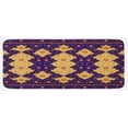 thumbnail image 1 of Moroccan Kitchen Mat, Traditional Border Visual Ottoman Inspired Unusual Repeating Pattern, Plush Decorative Kitchen Mat with Non Slip Backing, 47" X 19", Purple Sand Brown, by Ambesonne, 1 of 1