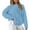 Blue, variant on Fiaer Womens Sweater Plus Size Knitted Pullover Crew Neck Long Sleeve Solid Warm Thermal Fashion Tops White XS