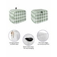 thumbnail image 2 of Fsddascl Saga Green Plaid, Farmhouse Country Buffalo Check Toaster Cover 4 Slice, Large Kitchen Appliance Covers, Toaster Oven Cover with Loop, Bread Machine Cover Polyester Dust Cover Protection, 2 of 5