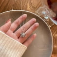 thumbnail image 4 of s925 sterling silver rotatable snowflake necklace for women cool style niche light luxury high-end clavicle chain necklace jewelry wholesale, 4 of 5