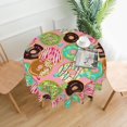 thumbnail image 2 of Donut Party Tablecloth, Birthday Table Cloth for Party Decoration, Round 60 Inch, Donut Food Themed Tablecloths for Dinner Kitchen Party Picnic, 2 of 6