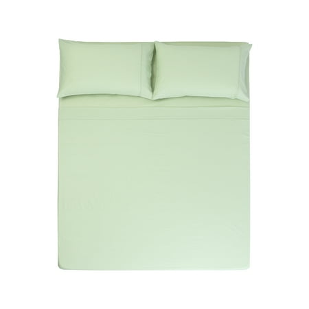 - 4 PC QUEEN SHEET SET MICROFIBER EMBOSSED NILE GREEN -Series 1600-