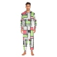 thumbnail image 3 of FORMRS Onesies Pajama for Adults Unisex Hoodie Winter Jumpsuit One Piece Sleepwear, Sizes S-2XL, Green Abstract Geometric, 3 of 7