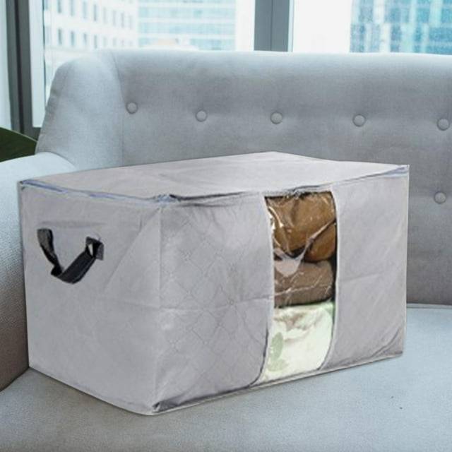 Hearth & Gear Storage Bags Organizer Container With Strengthened Handles And Clear Window Storage Cloth Organizer for Clothes Baby Closet Organizer Large Capacity Storage Organization Bags Clean