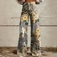 thumbnail image 1 of WILLBEST Jeans Mujer Pantalones Vaqueros de Pierna Ancha para Mujer, de Cintura Alta, Estilo Años 90, Con Estampado Floral, Informales, Cómodos y Elásticos, a La Moda. 1207 Extra Grande, 1 of 6