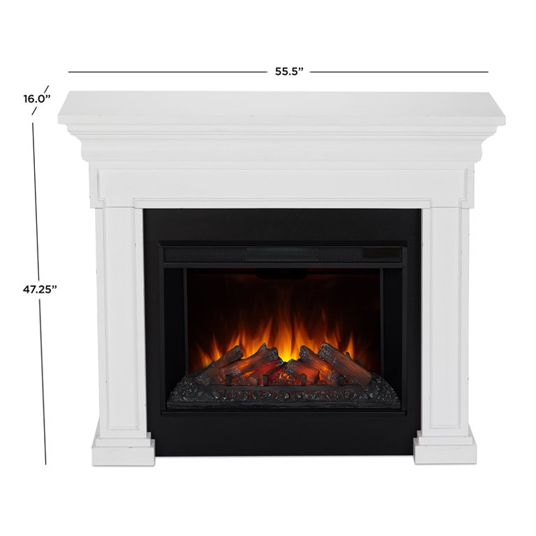 Real Flame Emerson 56 Wood Grand Electric Fireplace in Rustic White -  Walmart.com