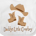 thumbnail image 4 of Inktastic Daddy's Little Cowboy Boys Baby Bib, 4 of 4