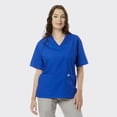 thumbnail image 2 of SPECTRUM UNIFORMS Scrub Medical Tunic Tops, Ladies Mock wrap Front Yoke Neck Medical Professionals Hospital and Lab Workwear Royal Blue, 2 of 5