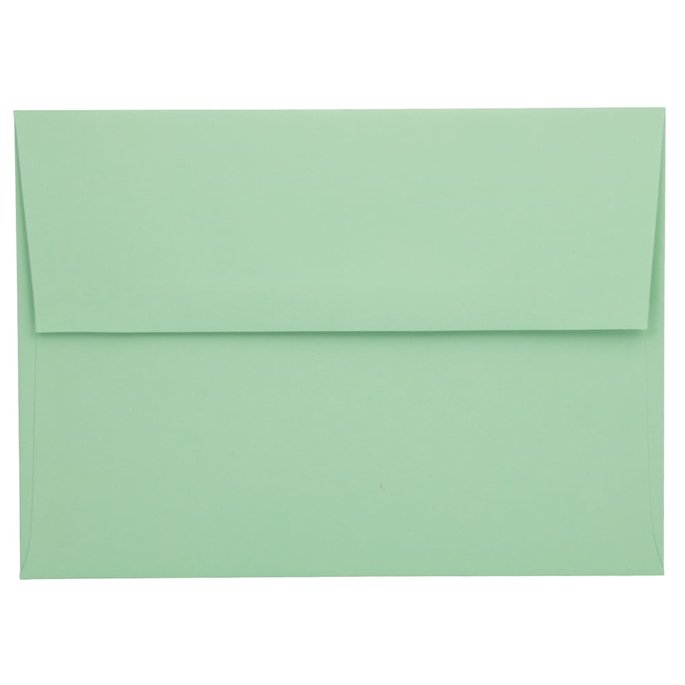 JAM A7 Colored Invitation Envelopes, 5 1/4 x 7 1/4, Wintergreen, Bulk