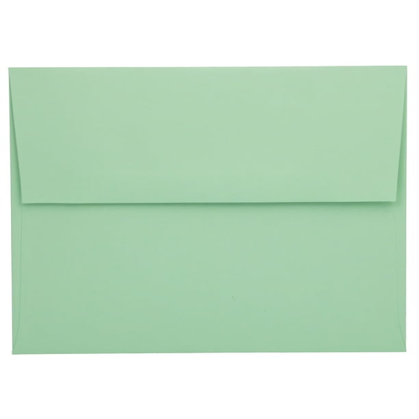 JAM A7 Colored Invitation Envelopes, 5 1/4 x 7 1/4, Wintergreen, Bulk