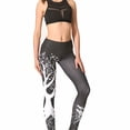 thumbnail image 3 of Naiovety Mujeres Árbol Hojas Deportes Yoga Pantalones Leggings Correr Fitness al aire libre Pantalones Uniforme atlético negro L, 3 of 6