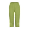 thumbnail image 2 of FUNUONY Hot Sale!! Women's Capri Yoga Pants Essential High Waisted Legging for Workout Leggings for Women Plus Size High Waisted Yoga Cropped Trousers 2025 Summer Gym Pants Mint Green M, 2 of 6