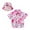 C35 Hot Pink, variant on Gbsyewxs Shirts For Girls Crew Neck Short Sleeve Hawaiian Print Tops With Hat 2 Piece Fashion Summer Toddler Girls Tees Blue Size 18-24 Months