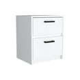 thumbnail image 4 of White Modern Style - Two Drawers for Storage - Bedroom Side Table - Suitable for Small Rooms, 4 of 4