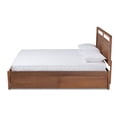 thumbnail image 4 of Baxton Studio Saffron Modern and Contemporary Walnut Brown Finished Wood Full Size 4-Drawer Platform Storage Bed, 4 of 7