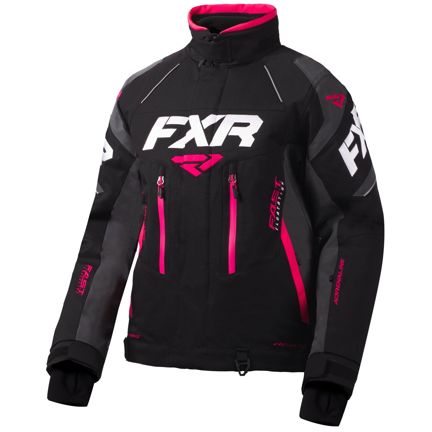 FXR Womens Black/Charcoal/Fuchsia Adrenaline X Jacket Snowmobile 2020