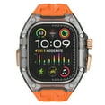 thumbnail image 2 of Dwitch Rugged Case with Band Compatible with Apple iWatch Series 9/8/7/6/5/4/SE 40mm/41mm Protective Cover Case with Silicone Strap Shockproof Bumper for 40/41mm Men Women Strap Case,Orangeblack, 2 of 6