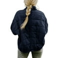 thumbnail image 3 of Kiapeise Women Dolman Lightweight Quilted Jackets Long Sleeve Zip Up Jacket Coat Solid Warm Winter Outwear, 3 of 4