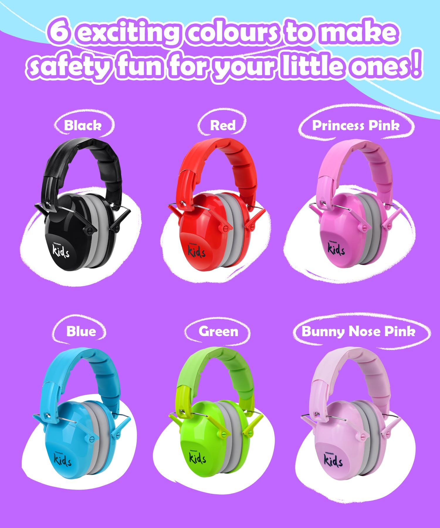 PROHEAR 032 Kids Noise Cancelling Headphones, Princess Pink photo 8