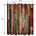 thumbnail image 4 of Rustic Wood Barn Door Blackout Grommet Curtains Home Bedroom Living Room Decor Brown Wood Pattern 104" x 84", 2 Panels, 4 of 7