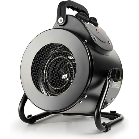 iPower Electric Greenhouse Heater Fan for Grow Tent  Office  Workplace  Overheat Protection  Fast Heating  Spraywater Proof IPX4  Black