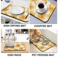 thumbnail image 4 of Kitchen Essential Super Absorbent Coffee Drying Mat Fast-Drying Diatom Mud Material, Coffee Mat Sized 19.5x12in Elegantly Adorned with Sunflowers, 4 of 7