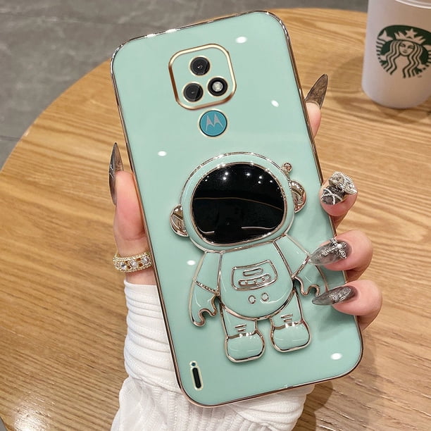 6D Motorola Moto E6S E7 POWER 2021 E7PLUS E7 E32 E20 E13 E22 Funda De Silicona Suave Para Teléfono Astronauta Soporte