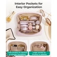 thumbnail image 2 of BAGSMART Travel Makeup Bag, Wide Opening Cosmetic Bag Compact & Spacious, Water-Resistant Travel Organizer Pouches for Women, Lavender, 2 of 7