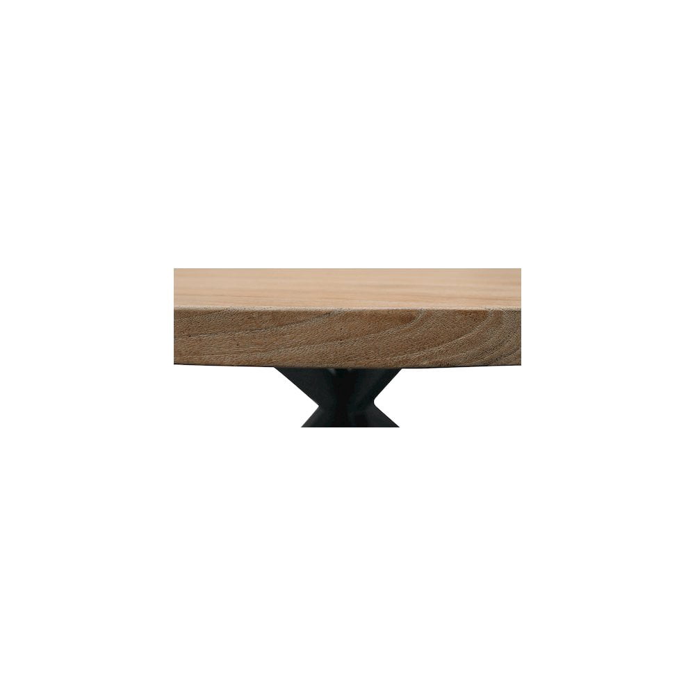 Moti Logan 60" Round Dining Table In Natural Finish