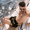 thumbnail image 2 of luoweisi Men's Beach Shorts Quick Dry Swim Trunks with Mesh Lining Bee 2XL, 2 of 5