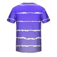 thumbnail image 5 of Vivianyo HD Short Sleeve Shirt for Men,Big Men Casual Round Neck Stripe Printing Pullover Fitness Sports Shorts Sleeves T Shirt Blouse, 5 of 5