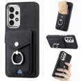 thumbnail image 1 of Funda para Samsung Galaxy A13 4g de cuero con acabado galvanizado y tarjetero (negro), 1 of 5
