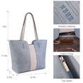 thumbnail image 5 of Montana West Women's Oversized Hobo Tote Shoulder Satchel Bag, B-Blue, 5 of 6