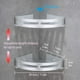 thumbnail image 4 of Estantes de baño de esquina Laimew, organizador de almacenamiento de cocina de aluminio sin perforaciones, con ganchos para ducha, estantes de baño (plateados), 4 of 5