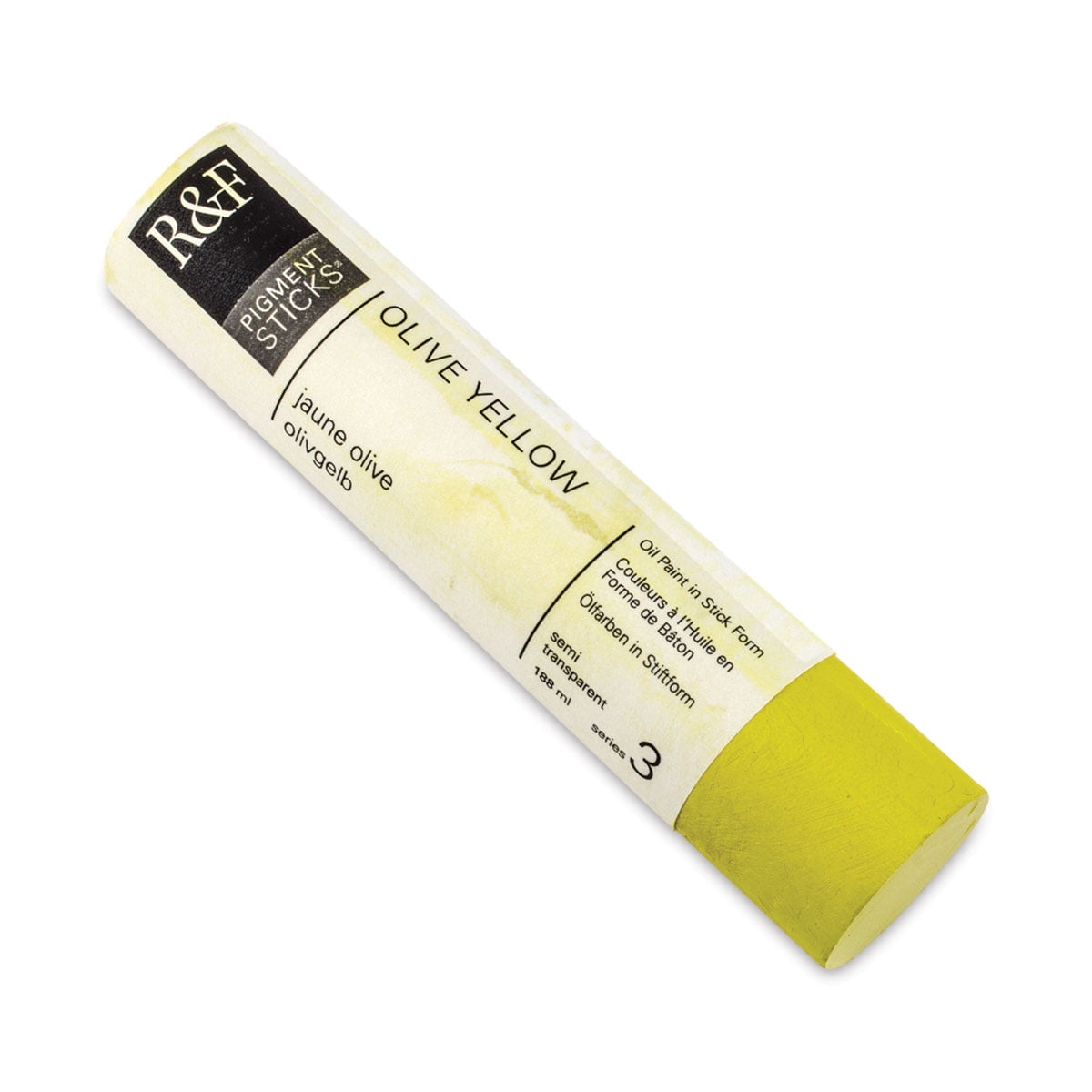 R&F Handmade Paints 223H Oil Pigment Stick 188ml Olive Yellow