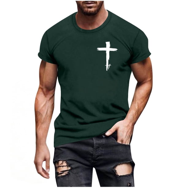 Tops de Cuello Redondo para las Mujeres Impreso Manga Corta Suéter Casual Blusa Verano Suave