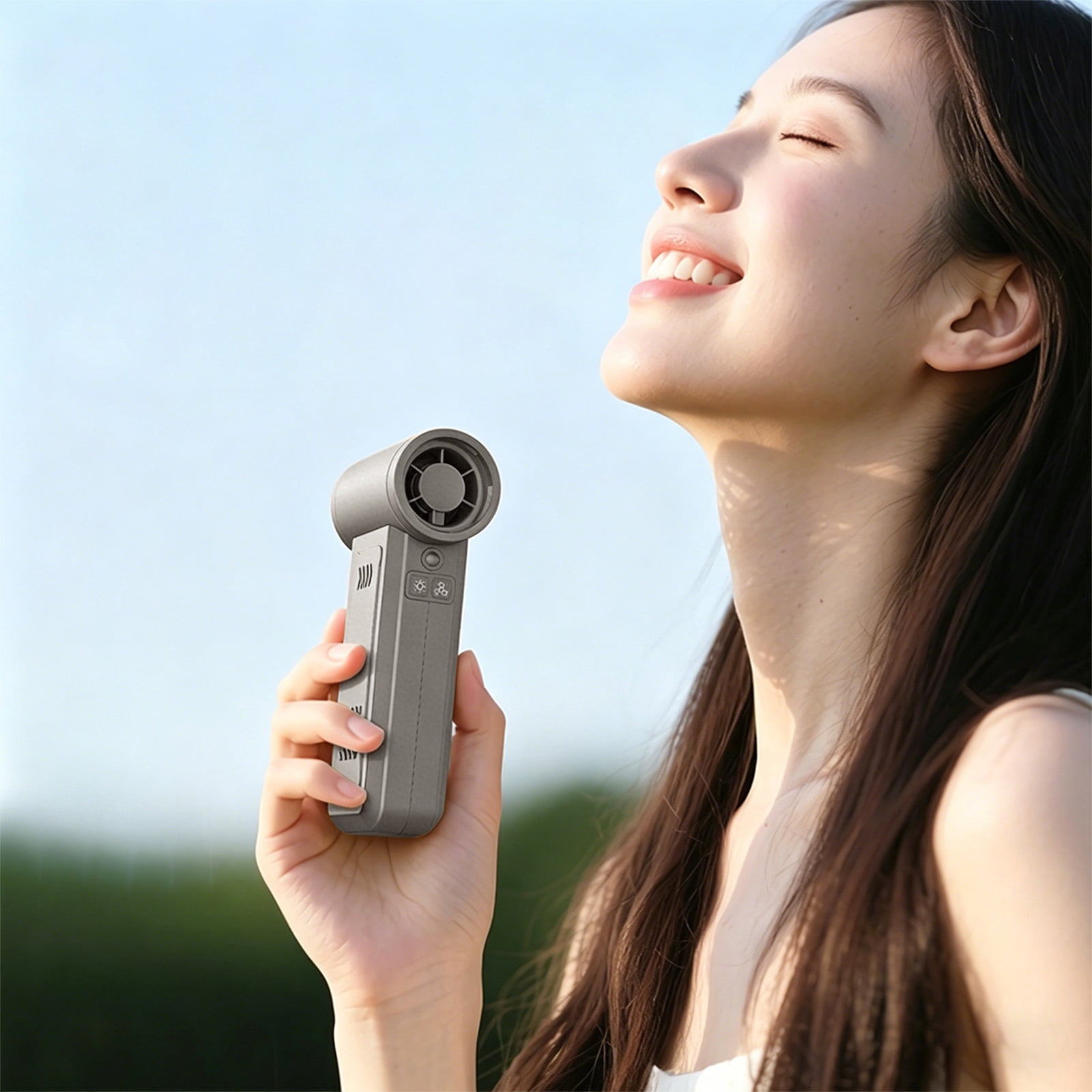 HUISZJ 2 in 1 Compressed Air Duster, Adjustable Speeds Super Power Cordless Air Duster, 4000mAh Battery Lightweight Air Duster for Computer House Outdoor (Khaki)