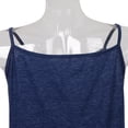 thumbnail image 3 of tirante de espagueti sin mangas de para Mujer Tops con Tirantes Finos Camisetas Sin Cuello en V Plisado Camisola , Azul, L Blue L Magideal tirante de espagueti sin mangas, 3 of 7