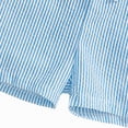 thumbnail image 4 of Baby Boy Easter Clothing Sets Toddler Boys Summer Outfit Crew Neck Cute Embroidery Tops and Striped Shorts Set, 4 of 6