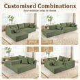 thumbnail image 3 of Korser Sectional Sofa with L-Shape Chaise Modern Modular Cloud Couch with Deep Seating Upholstered Sofa for Living Room Bedroom, No Assembly Required,Green, 3 of 7