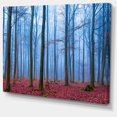 thumbnail image 2 of Forêt Brumeuse en Photo Bleue et Rose - Art Moderne sur Toile, 2 of 4