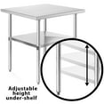 thumbnail image 4 of KUTLER Stainless Steel Table for Prep and Work 24 x 30 Inches, NSF Heavy Duty Commercial Kitchen Table for Restaurant, 4 of 7