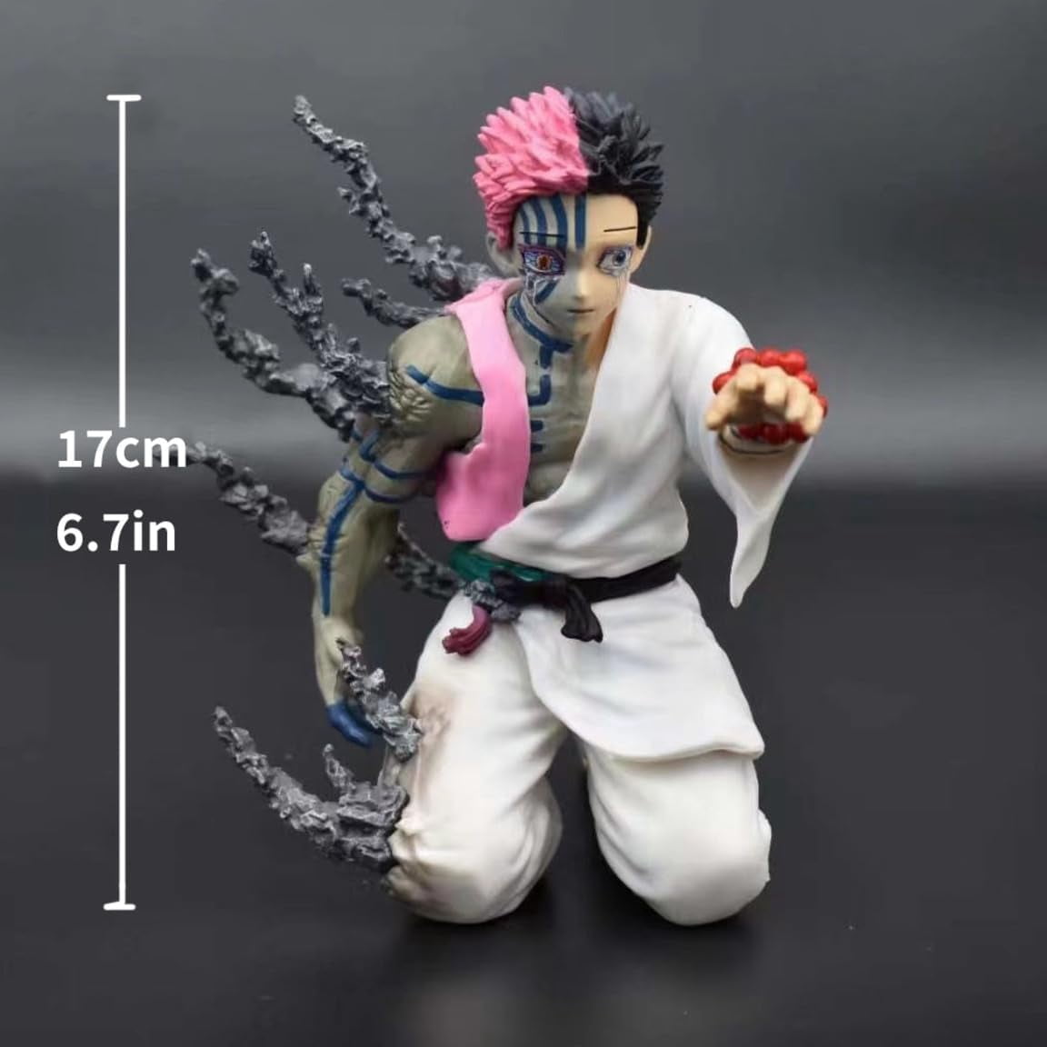 New Twelve Kizuki Akaza (Kneeling Ver) Character Anime Model Statue Action Figures Desktop Ornament Popular Decorations Fan Souvenirs Creative Gift Collectable