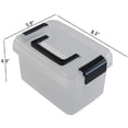 thumbnail image 4 of Teyyvn Plastic Mini Latch Box, Storage Bin with Locking Lids(Pack of 4, 2 L, Clear), 4 of 4